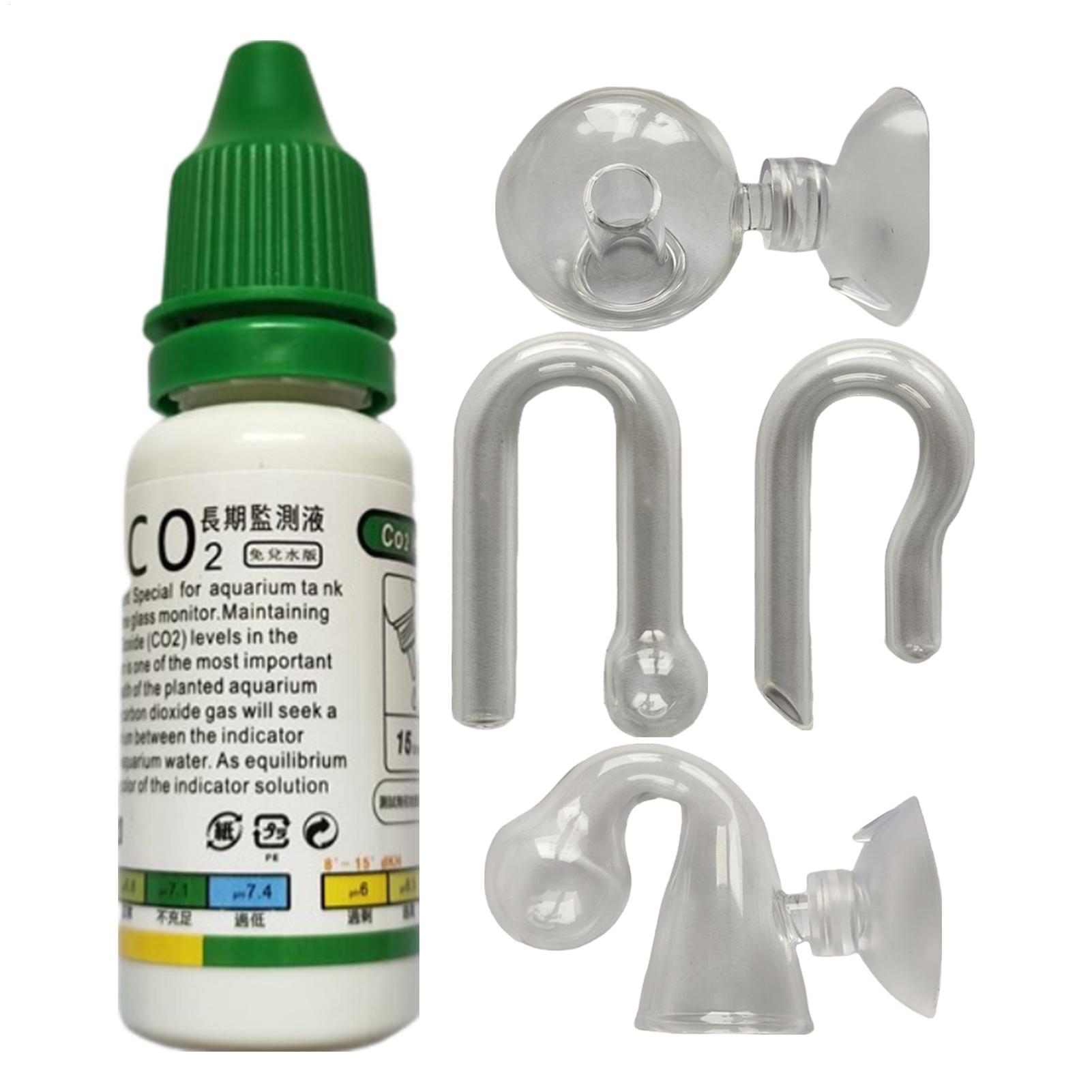 Glass Co2 Drop Checker - Solução Indicadora de CO2 para Aquário,
