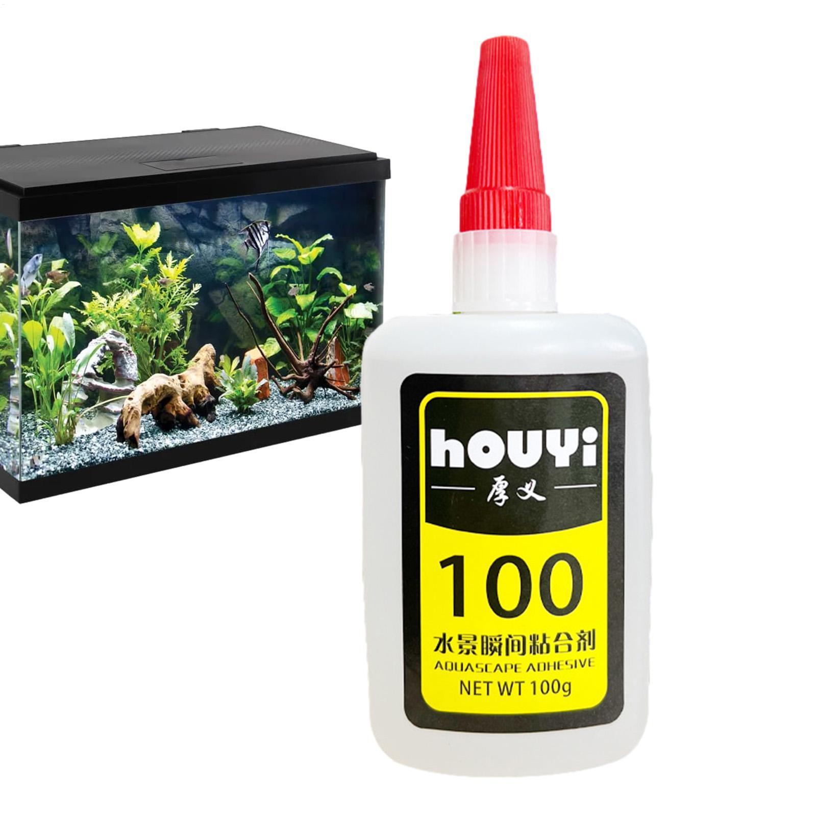 Planted Aquarium Aquascape - Cola instantânea transparente 50/100g, adesivo aquático