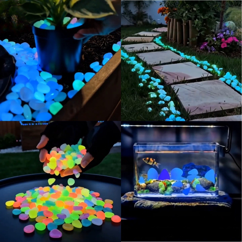 Led Planted Tank Light - Pedras luminosas coloridas que brilham no