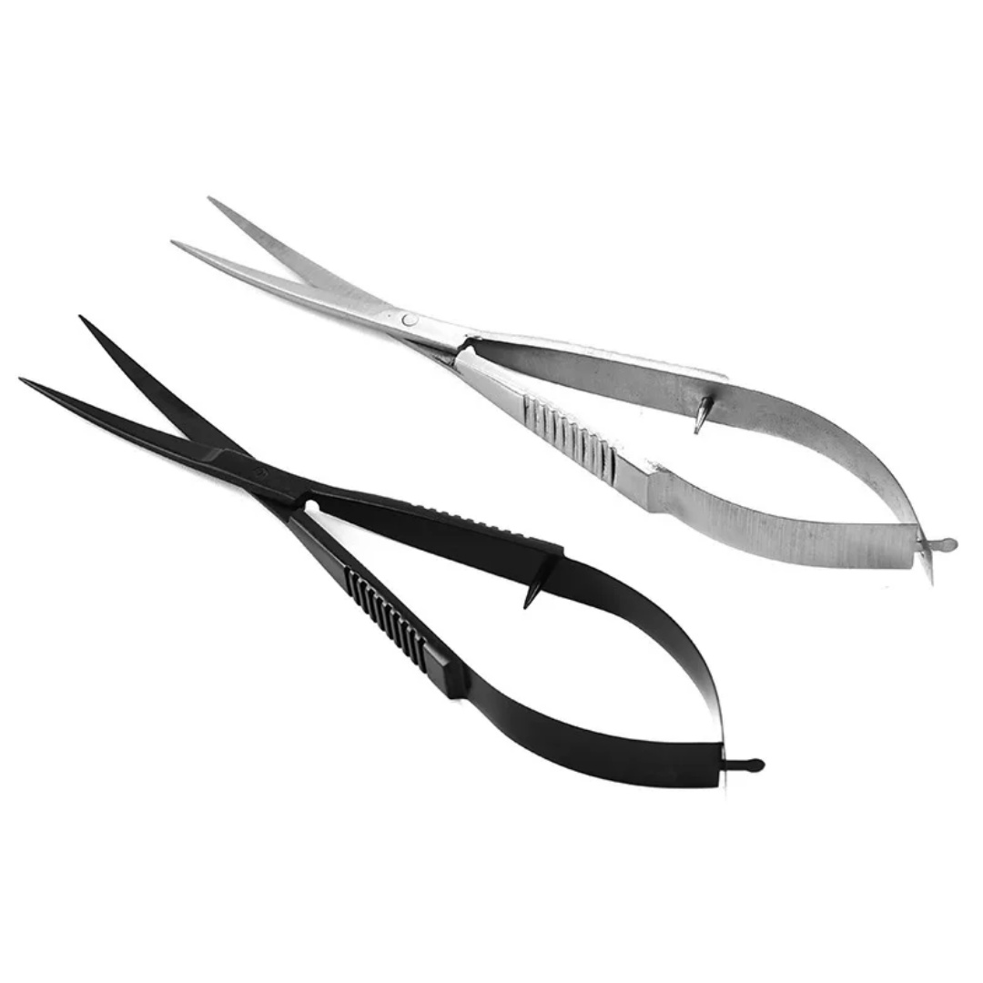 Aquarium Plant Utensils - Tesoura curvada de mola reta, ferramentas