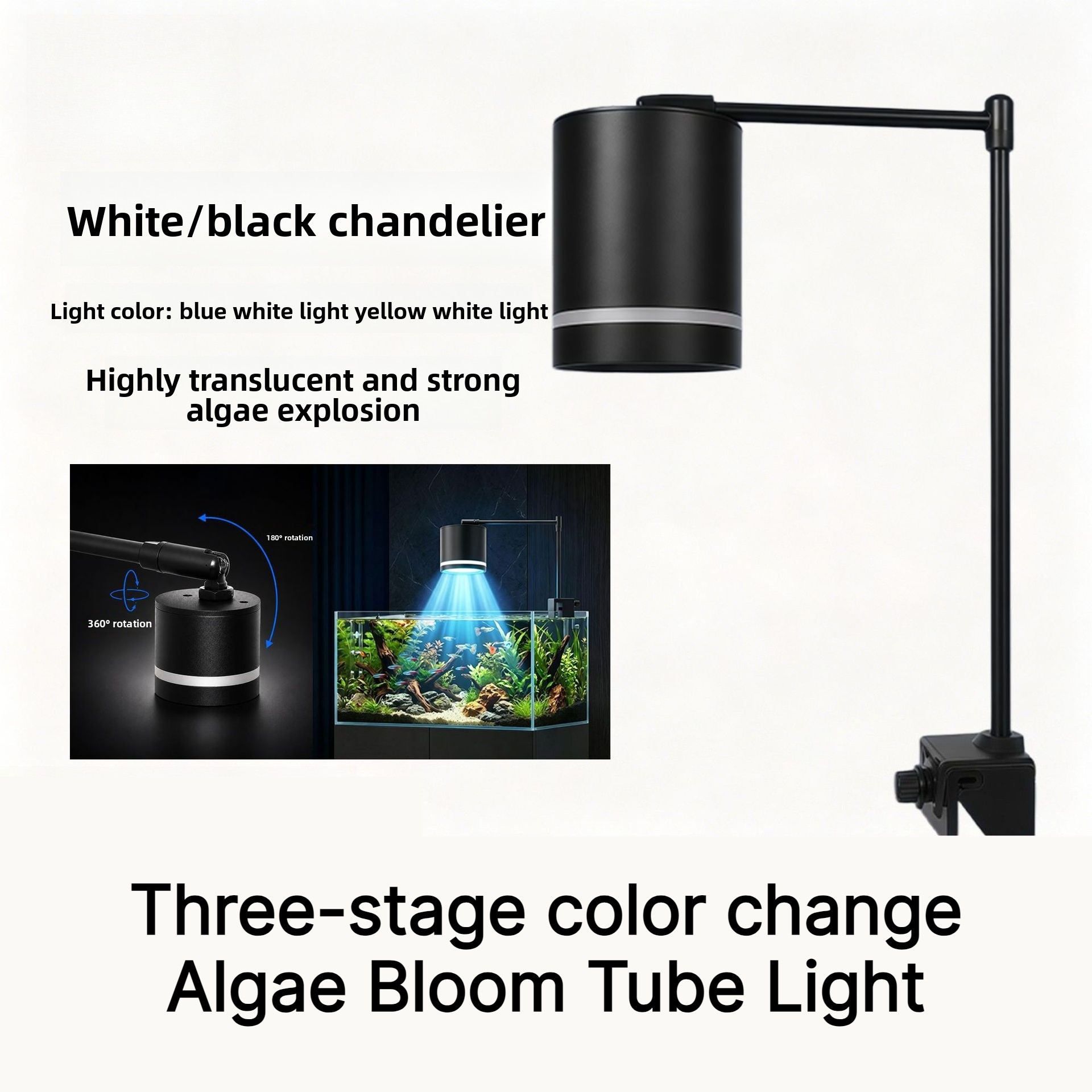 Planted Aquarium Algae - Refletor LED Suspenso para Aquário, Luz